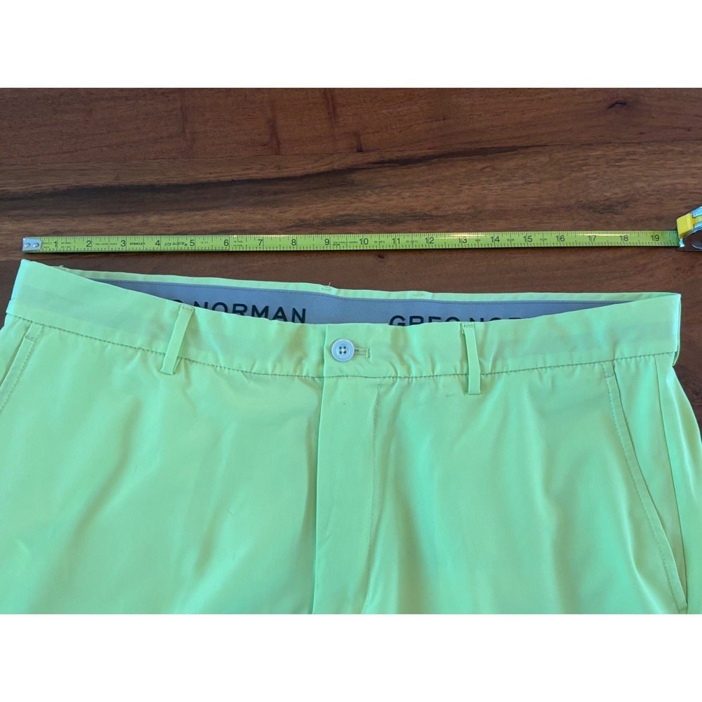 Greg Norman Performance Golf Shorts Men's Size 38 Bright Yellow Moisture Wicking - Picture 10 of 11